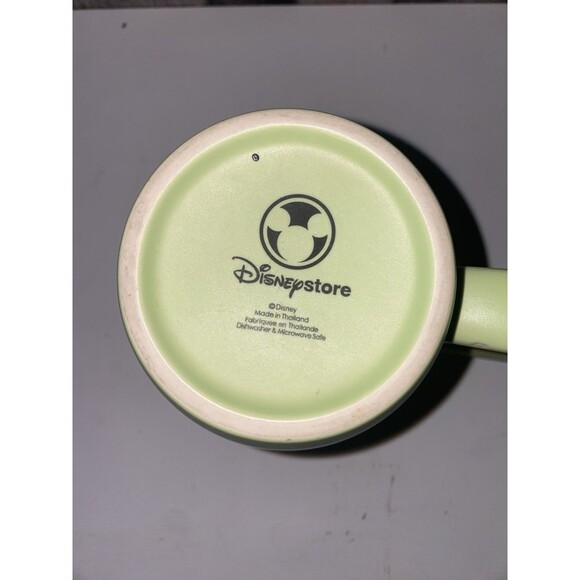 Disney Store TINK Retired Green Floral Tinker Bell Jumbo Coffee Mug Pre Owned - Picture 4 of 4